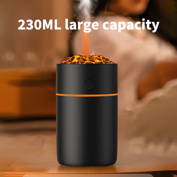 Volcano Humidifier HS01: Simuler flamme, Rens luften Black