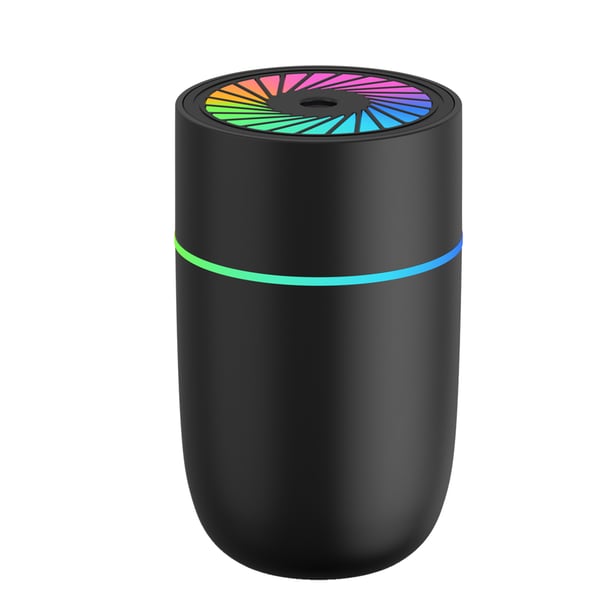 WT-009 Auton Ilmankostutin: USB Mini Hiljainen Värikäs Valo Black