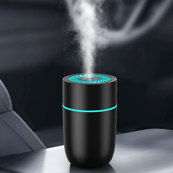 WT-009 Auton Ilmankostutin: USB Mini Hiljainen Värikäs Valo Black