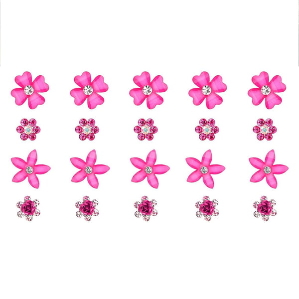 Tyylikäs strassihiuskorusetti - 20 osaa DarkPink