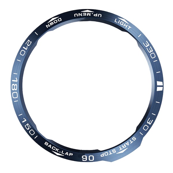Blå ramme - Hvit skrift for Garmin Fenix 6x