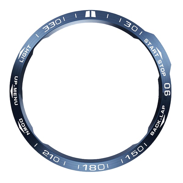 Blå ramme - Hvit skrift for Garmin Fenix 6x