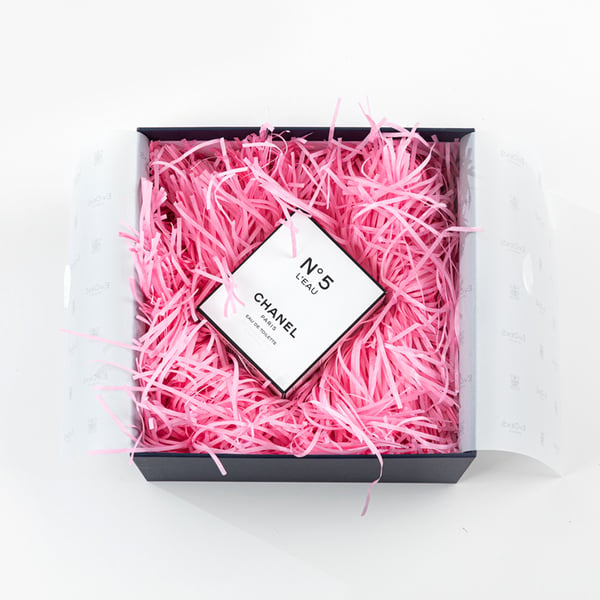 Pink Strimlet Papirfyld - 200g Gaveæskefyld Pink