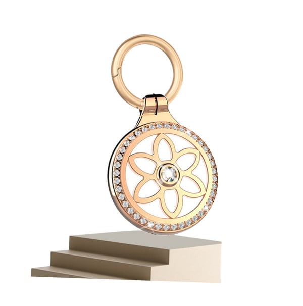 Premium Metall AirTag-deksel: Full Beskyttelse & Anti-Tap Design PinkGold