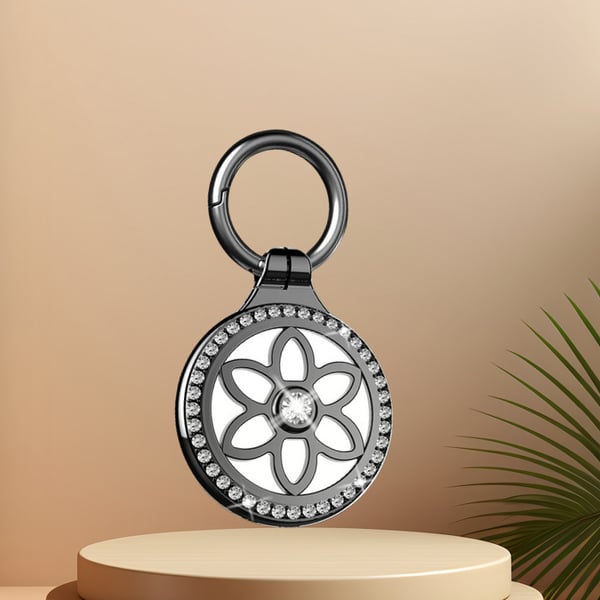 Premium Metall AirTag-deksel: Full Beskyttelse & Anti-Tap Design Black