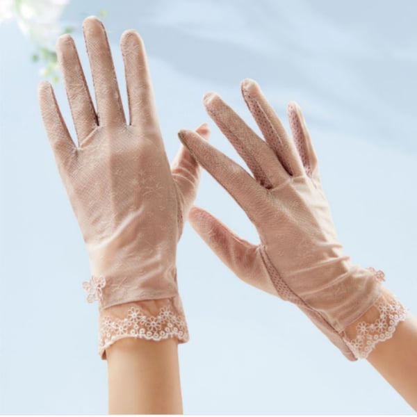 Tynde sommerhandsker til udendørskørsel og cykling, solbeskyttelse Pink
