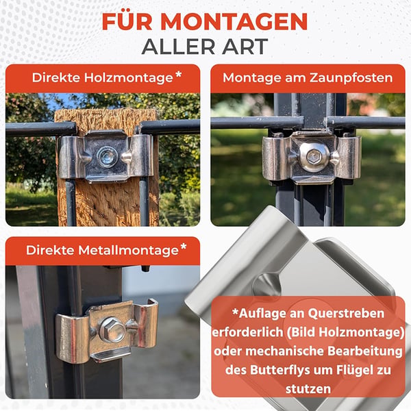 304 Rustfrit Stål Dobbelt Stang Måtte Hegn Beslag - 10 Stk