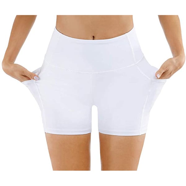 Kompressionsshorts - Perfekt til Yoga & Fitness White M