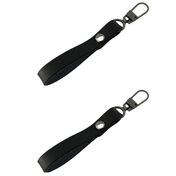 Aitoa nahkaa vetoketjun vetimet - 2 kpl Grey Aitoa nahkaa vetoketjun vetimet - 2 kpl Grey