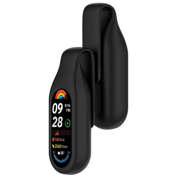 Sikkert klipsfeste for Xiaomi Mi Band 10, 9 og 8 Black