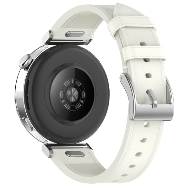 Premium læderrem til Huawei & Honor ure White 18 mm