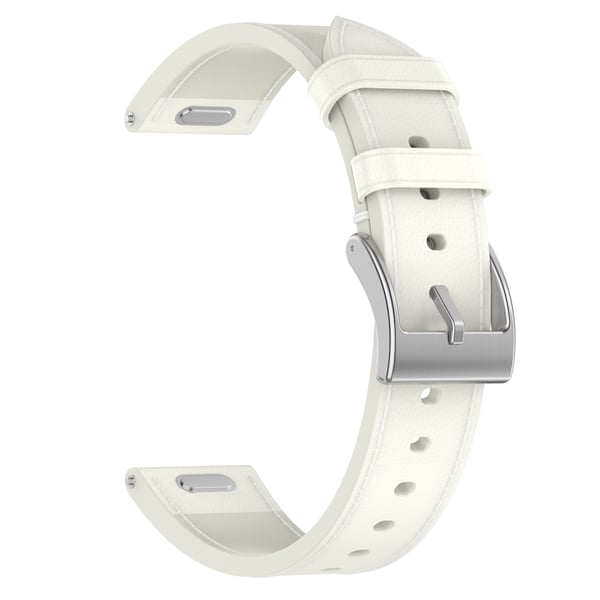 Premium læderrem til Huawei & Honor ure White 18 mm