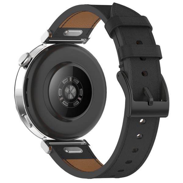 Premium læderrem til Huawei & Honor ure Black 18 mm