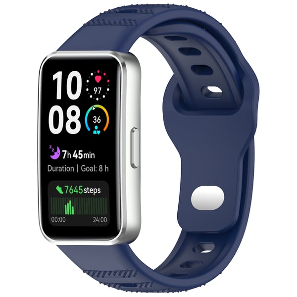 Silikoniranneke Huawei Band 10/9/8 - Pisteellinen kuvio Blue