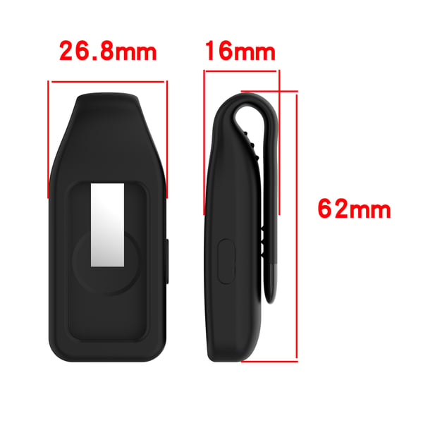 Stålklipsspenne for Huawei Band 10/9/8 - Silikon Black