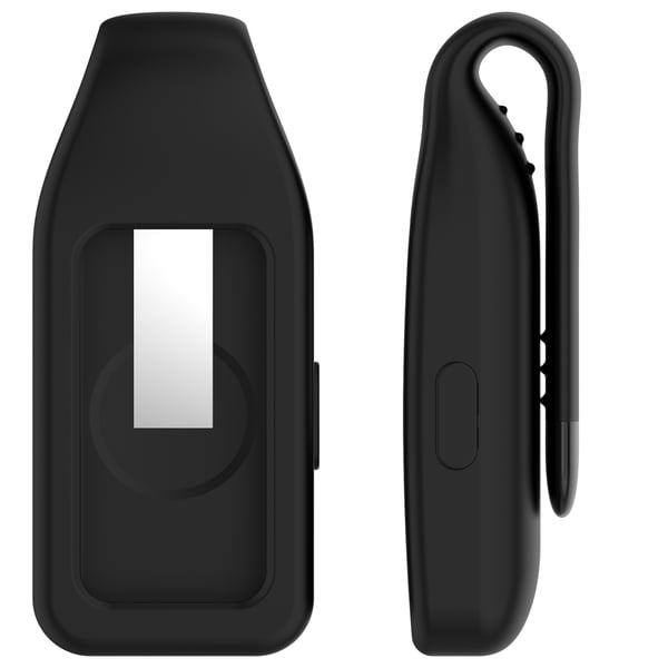 Stålklipsspenne for Huawei Band 10/9/8 - Silikon Black