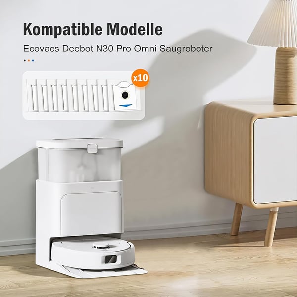 Ecovacs Deebot N30 Pro Omni -imurin pölypussit (10 kpl)