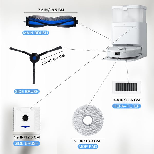Ecovacs Deebot N30 PRO OMNI Reservedele Sæt