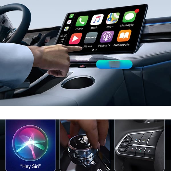 BY967B 2-i-1 Trådlös CarPlay & Android Auto Adapter