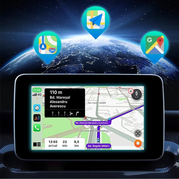 BY967B 2-i-1 Trådlös CarPlay & Android Auto Adapter