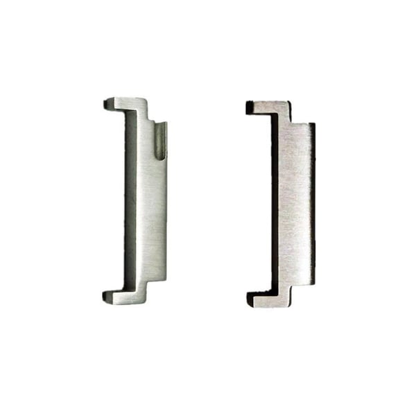 Hopeinen kellon rannekkeen liitin 18 mm - 22 mm jousitapeilla