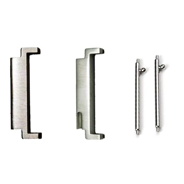 Yleiskäyttöinen hopeinen kellon rannekkeen liitin 20 mm - 18 mm adapteri