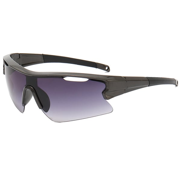 Stilige rammesolbriller med linse - UV400-beskyttelse Grey