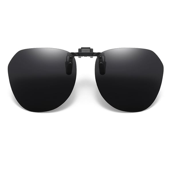 Polariserede Clip-on Solbriller med Etui Black