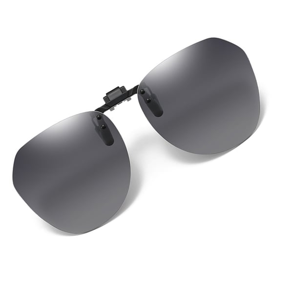 Polariserede Clip-on Solbriller med Etui Grey