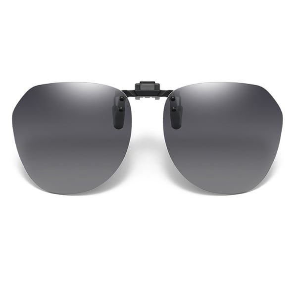 Polariserede Clip-on Solbriller med Etui Grey