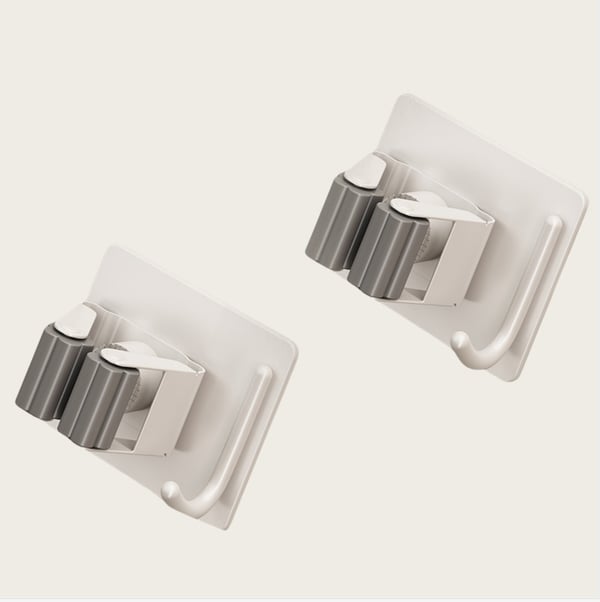 Gunmetal Moppholder - Sikker og Stilig Oppbevaring (2-pakning) White