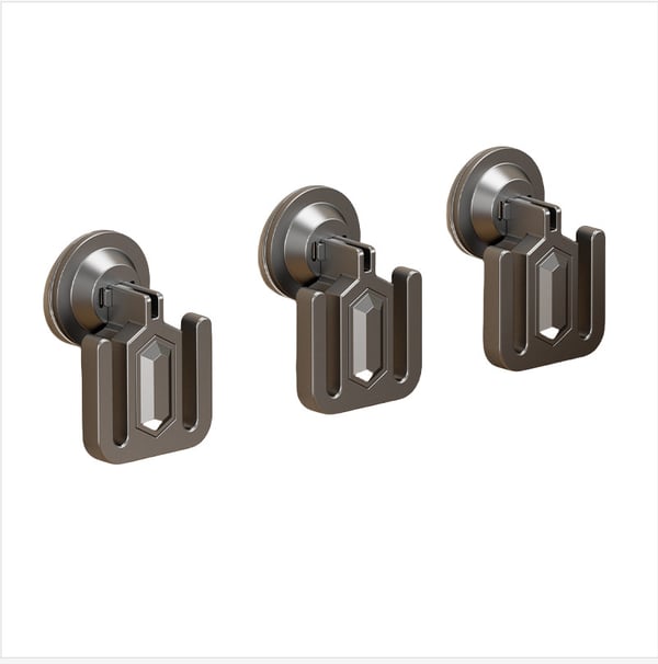 Sugekop Slippers Rack - Sæt med tre Grey