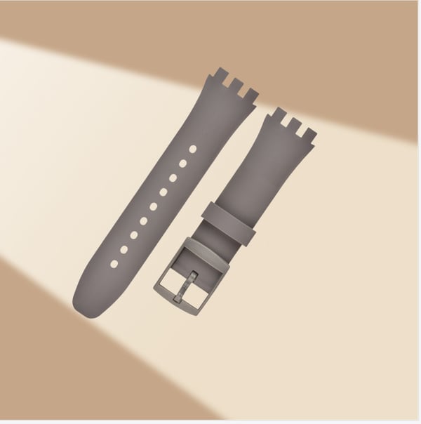 Premium Silikon Swatch Klokkerem Erstatning Grey 16 mm