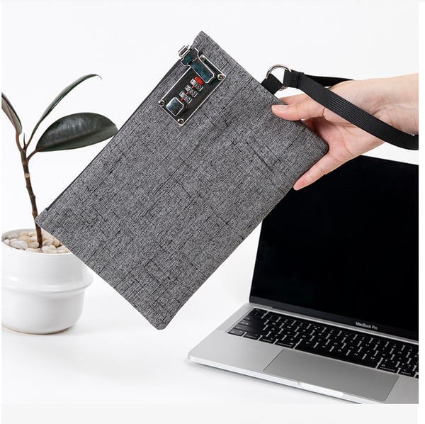 Sikker RFID-blokkerende reisedokumentorganisator Grey