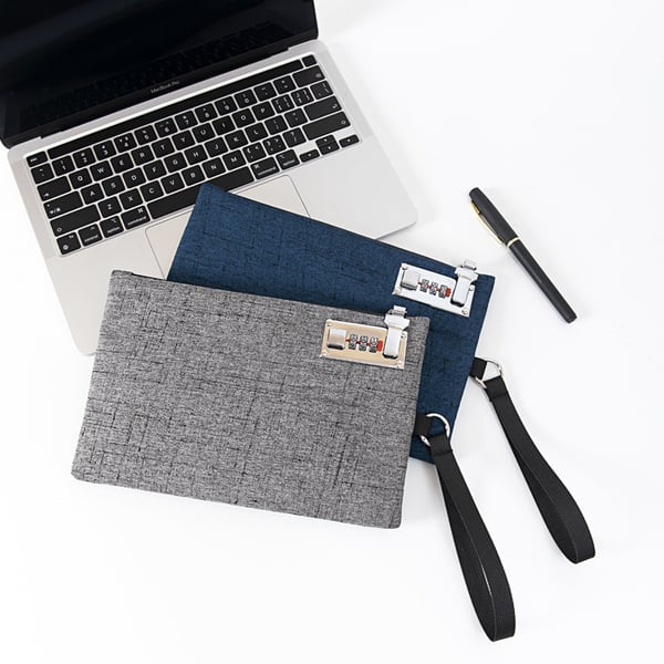 Sikker RFID-blokkerende reisedokumentorganisator Grey