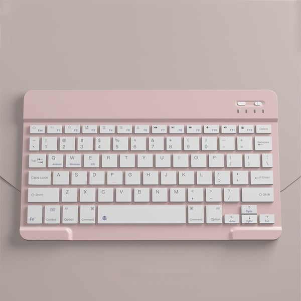 Trådløst Bluetooth-tastatur - 10-tommers oppladbart Pink