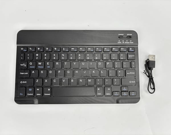 Trådløst Bluetooth-tastatur - 10-tommers oppladbart Black