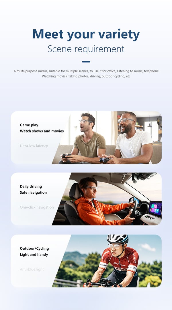 Smarta Touch Översättnings Bluetooth-glasögon