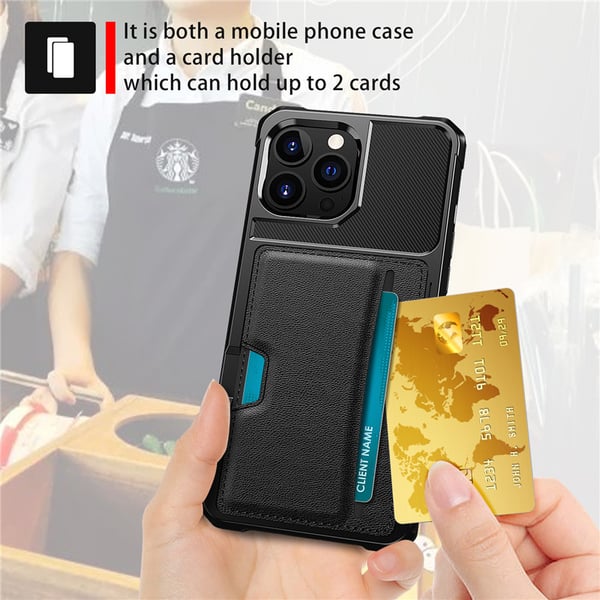 Elegant sort tegnebogsetui til iPhone 16-serien iPhone 16