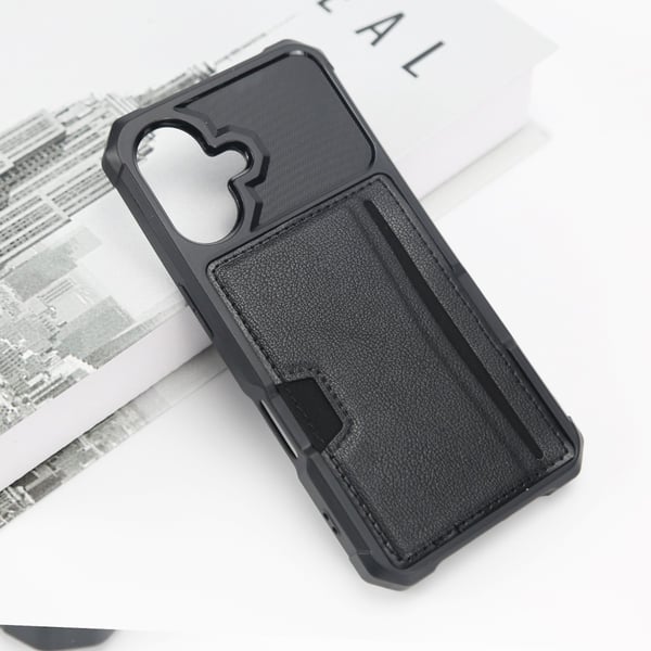 Elegant sort tegnebogsetui til iPhone 16-serien iPhone 16