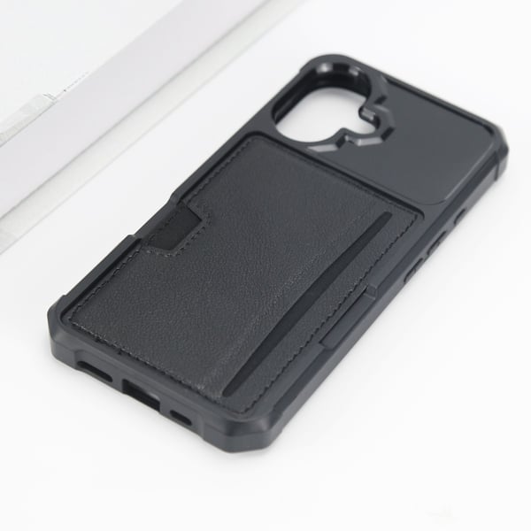 Elegant sort tegnebogsetui til iPhone 16-serien iPhone 16