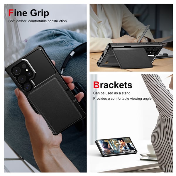 Elegant sort etui til Samsung S24 Plus: Beskyttelse og stil