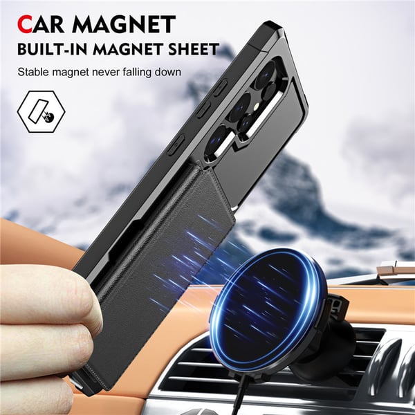 Elegant sort etui til Samsung S24 Plus: Beskyttelse og stil