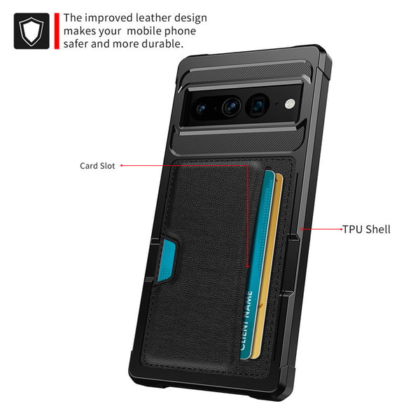 Elegant sort tegnebogsetui til Google Pixel 8 Pro