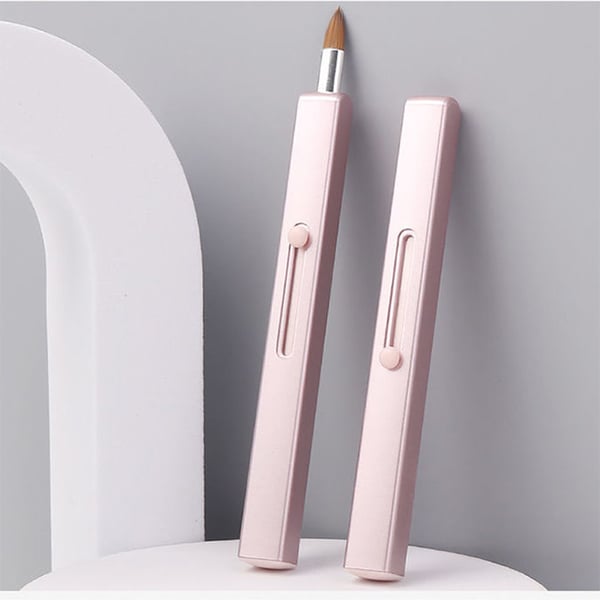 Uttrekkbar leppepensel med enkelt hode for sminke Pink