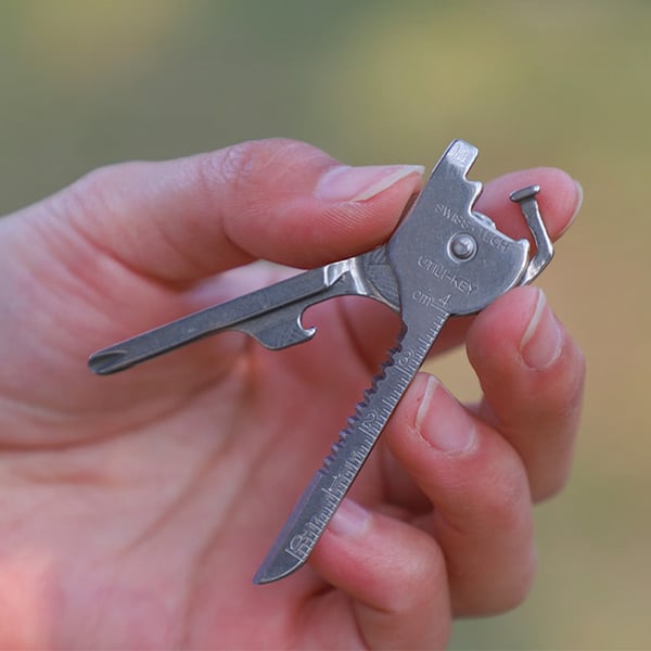 6-i-1 Sammenleggbar Minikniv Multifunksjonell Nøkkelringverktøy