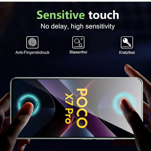 Xiaomi Poco X7 Pro Läpinäkyvä Näytönsuoja Karkaistu Lasi