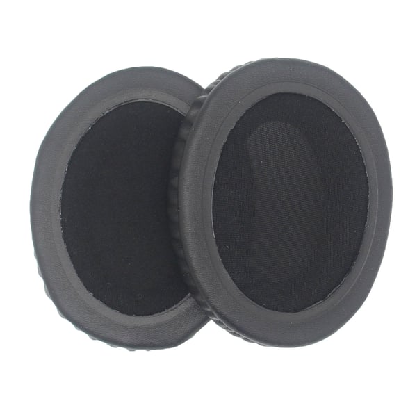 Premium 90x70mm Ovale Øreputer i Proteinlær - Svart (2-pakning)
