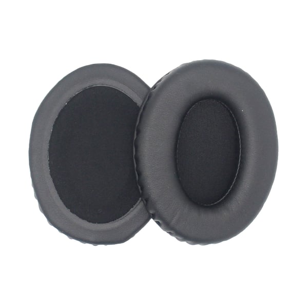 Premium 90x70mm Ovale Øreputer i Proteinlær - Svart (2-pakning)