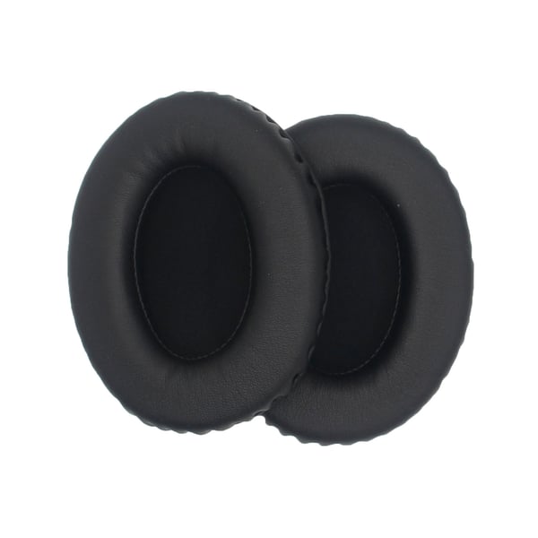 Premium 90x70mm Ovale Øreputer i Proteinlær - Svart (2-pakning)